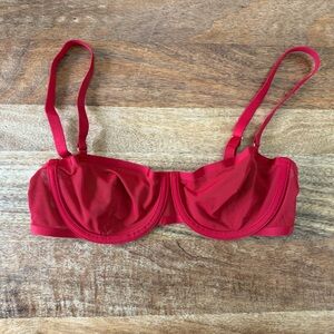 CUUP The Balconette Underwire Mesh Bra Red 34B
